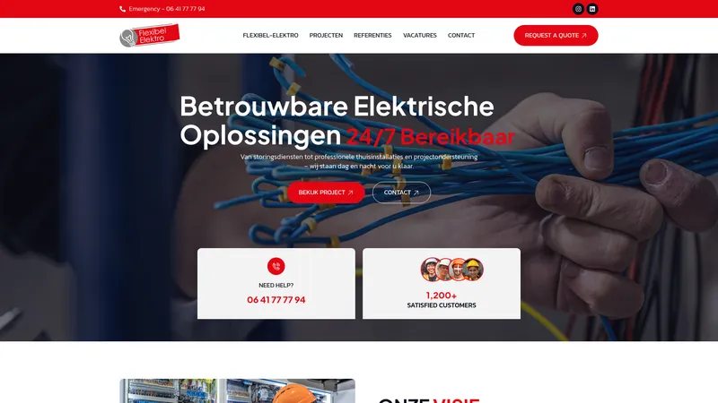 Website van Flexibel Elektro