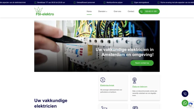 Website van Fsi Elektro