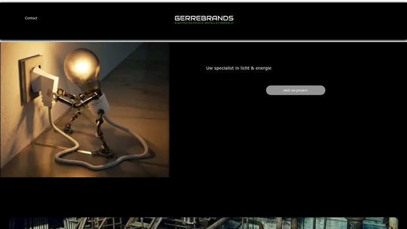 Website van Gerrebrands Elektrotechniek