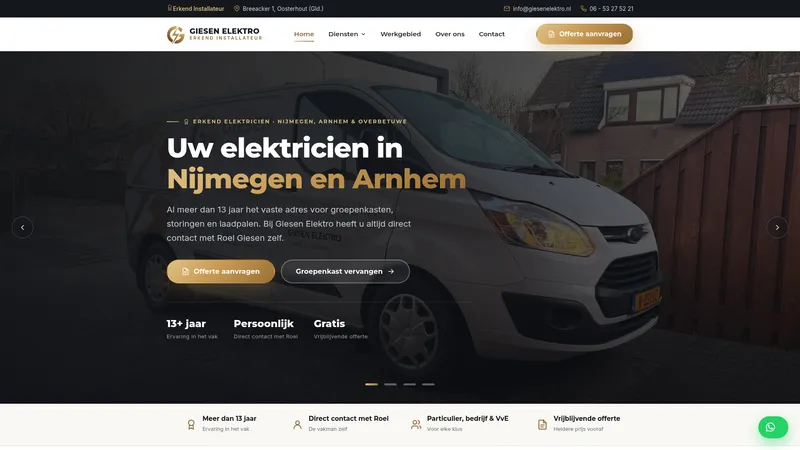 Website van Giesen Elektro