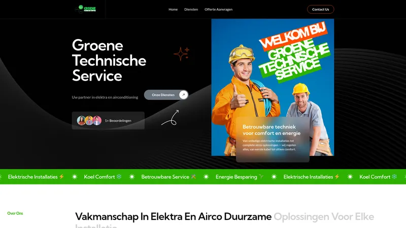 Website van Groene Technische Service – Airco