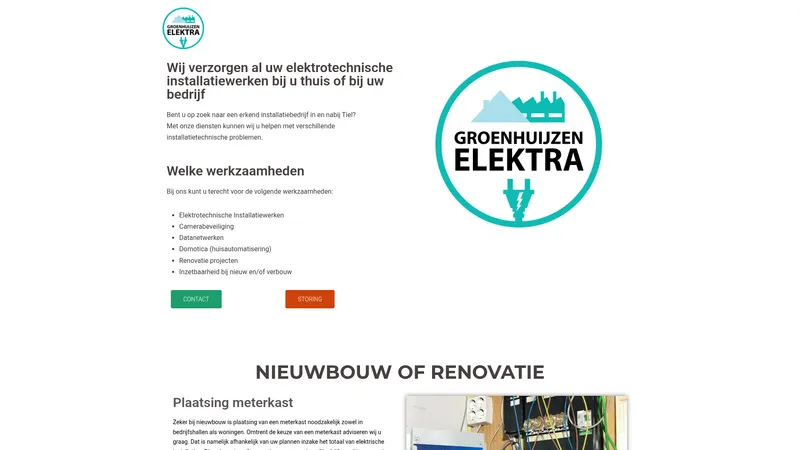 Website van Groenhuijzen Elektra