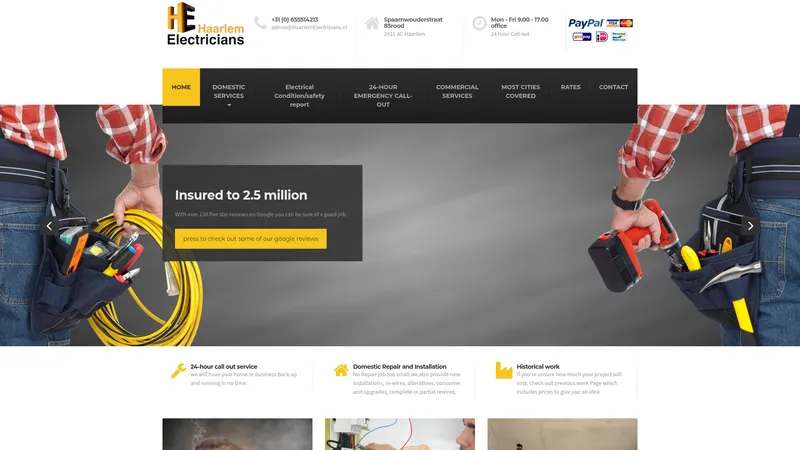 Website van Haarlem Electricians