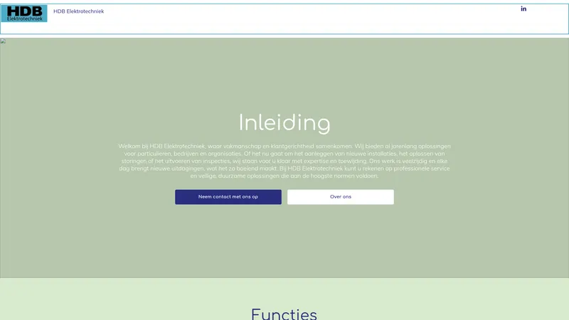 Website van HDB Elektrotechniek