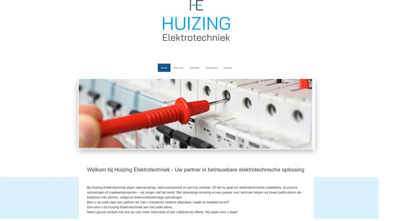 Website van Huizing Elektrotechniek
