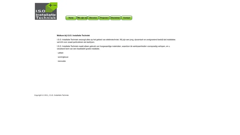 Website van I.S.O. Installatie Techniek