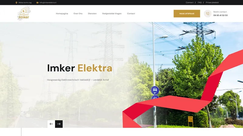 Website van Imker Elektra