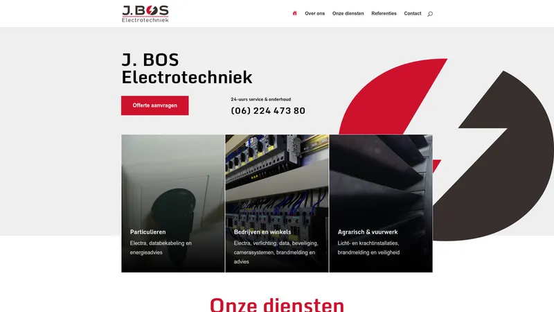 Website van J. Bos Electrotechniek