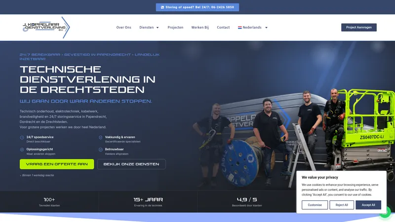 Website van J. Koppelaar Dienstverlening B.V.