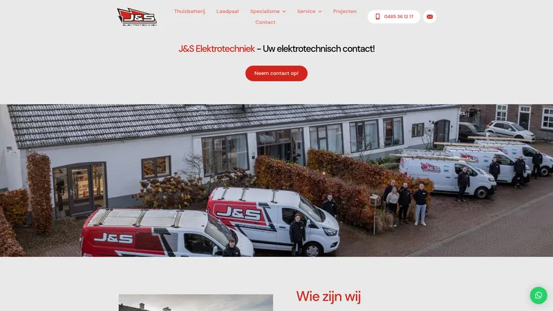 Website van J&S Elektrotechniek B.V.
