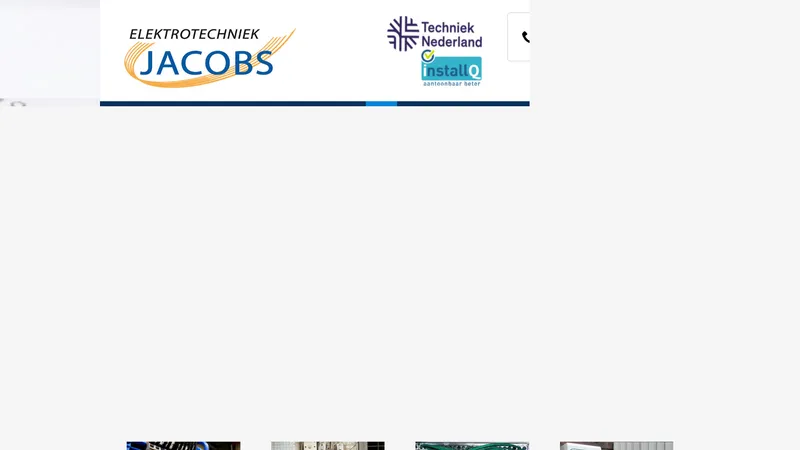 Website van Jacobs elektrotechniek