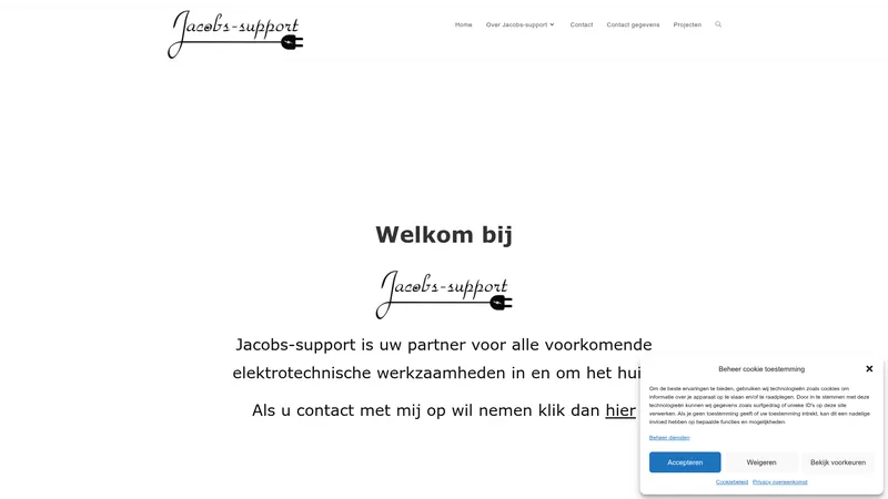 Website van Jacobs-support