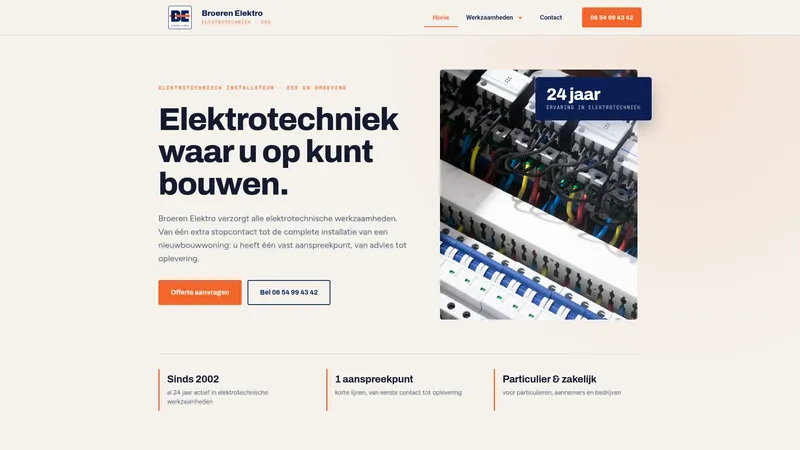 Website van John Broeren Elektro