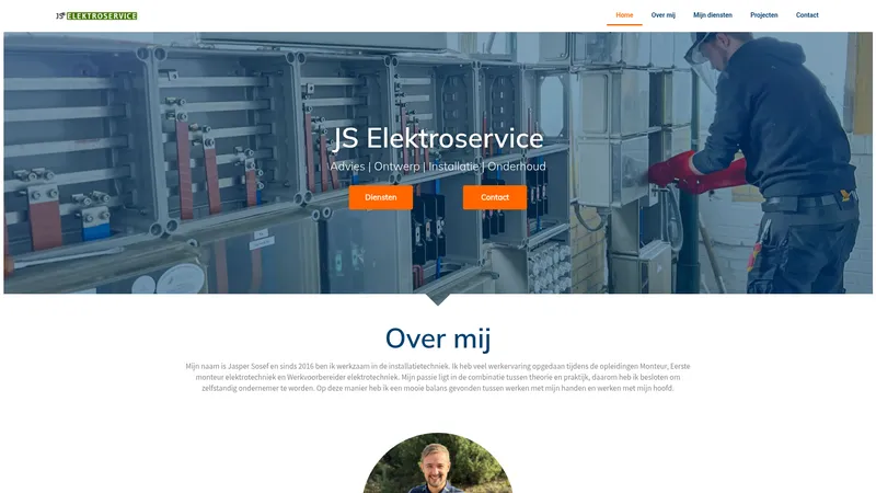 Website van Js elektroservice