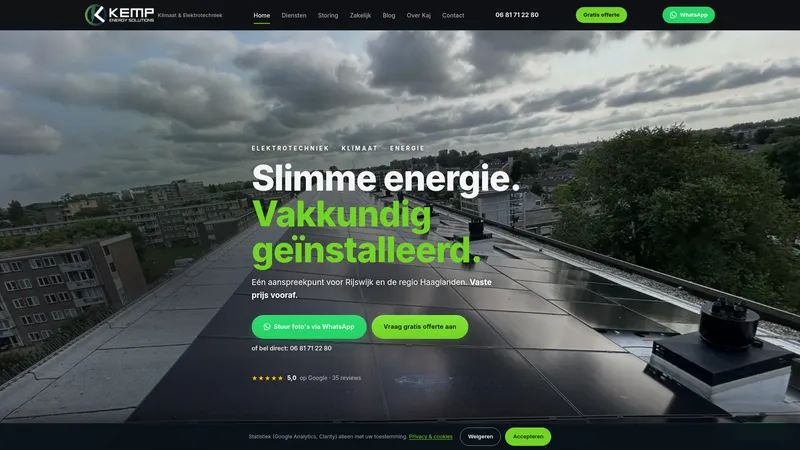 Website van Kemp Energy Solutions