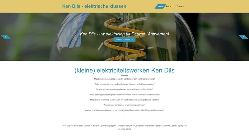 Website van Ken Dils Elektriciteitswerken