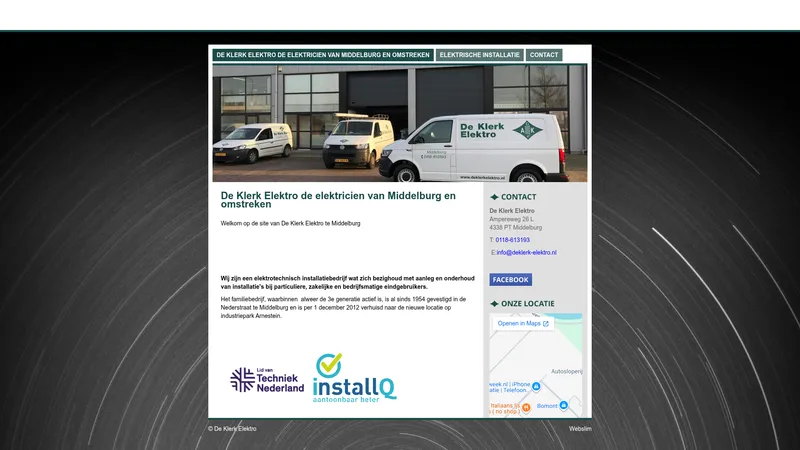 Website van Klerk Elektro De