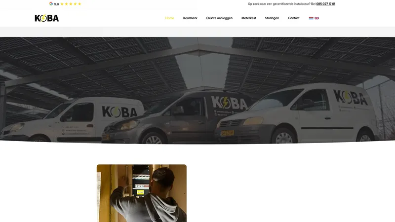 Website van Koba Elektro