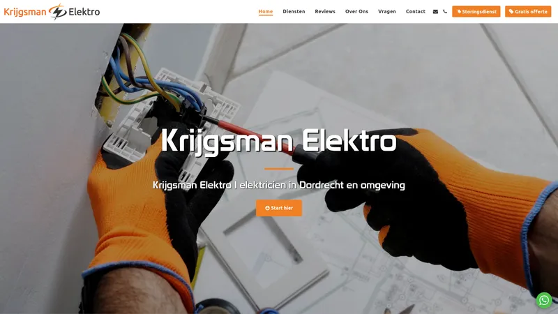 Website van Krijgsman Elektro