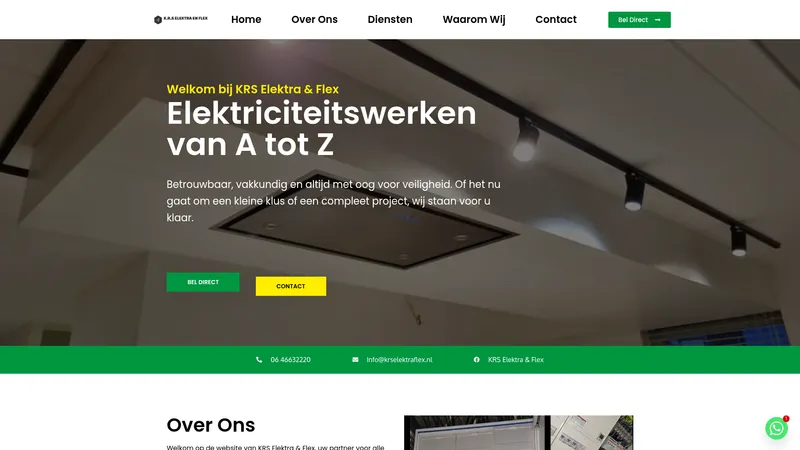 Website van KRS Elektra en Flex