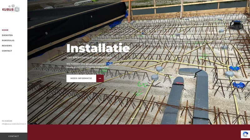 Website van Kubus Electrotechniek