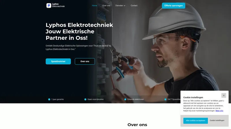 Website van Lyphos elektrotechniek