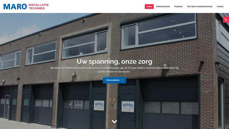 Website van Maro Installatietechniek