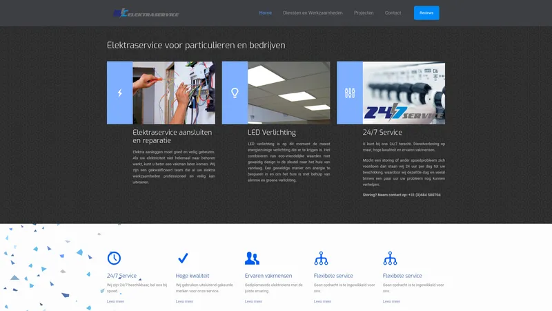Website van MC Elektraservice