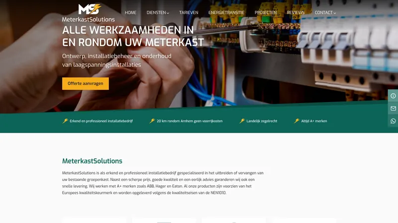 Website van MeterkastSolutions