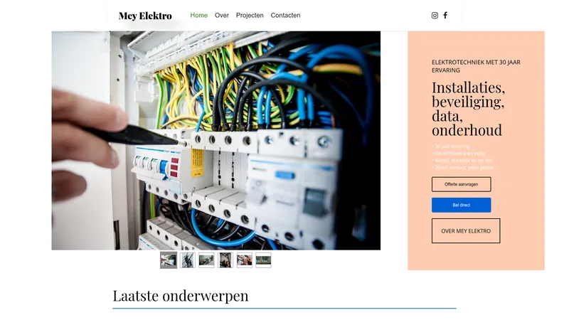 Website van Mey Elektro