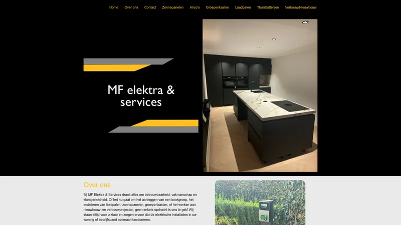Website van MF Elektra & Services