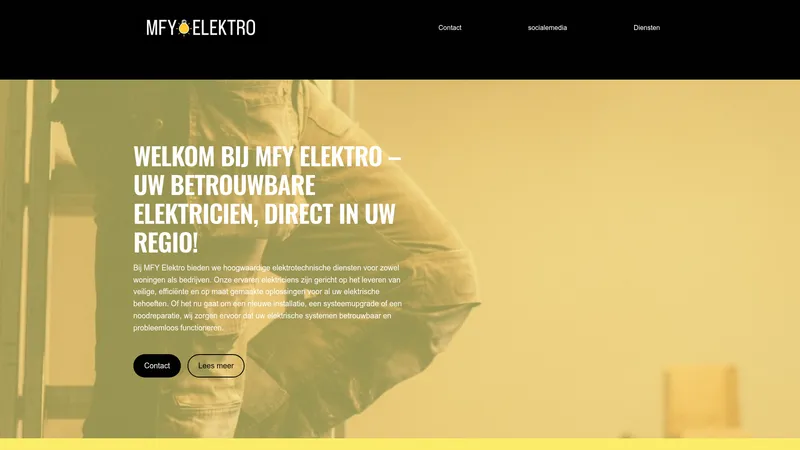 Website van MFY Elektro