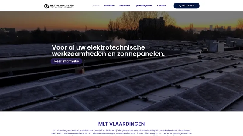 Website van MLT Vlaardingen B.V.