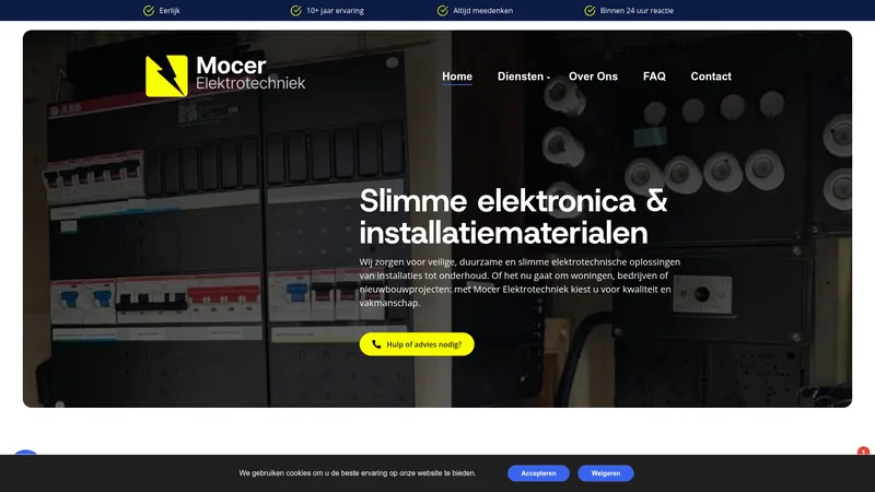 Website van Mocer elektro