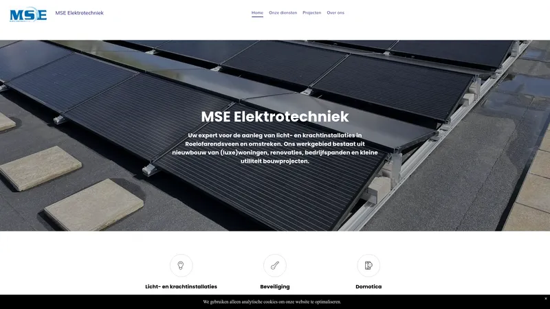 Website van MSE elektrotechniek