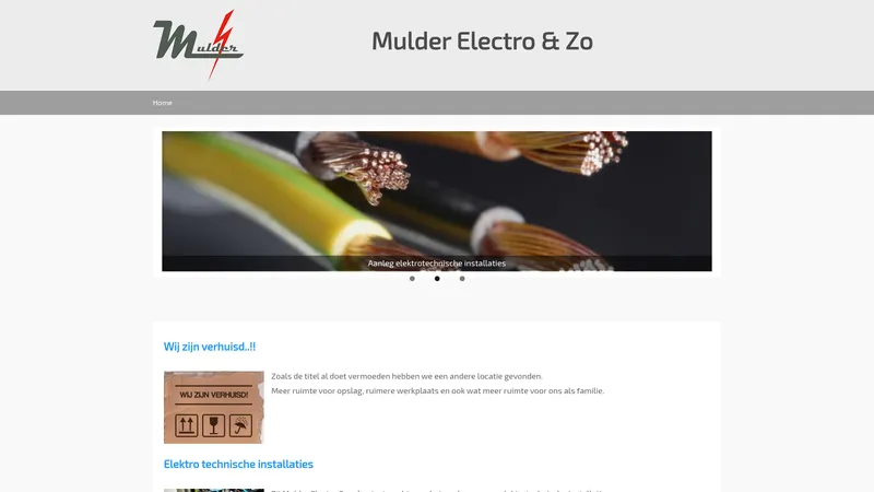 Website van Mulder Electro & Zo