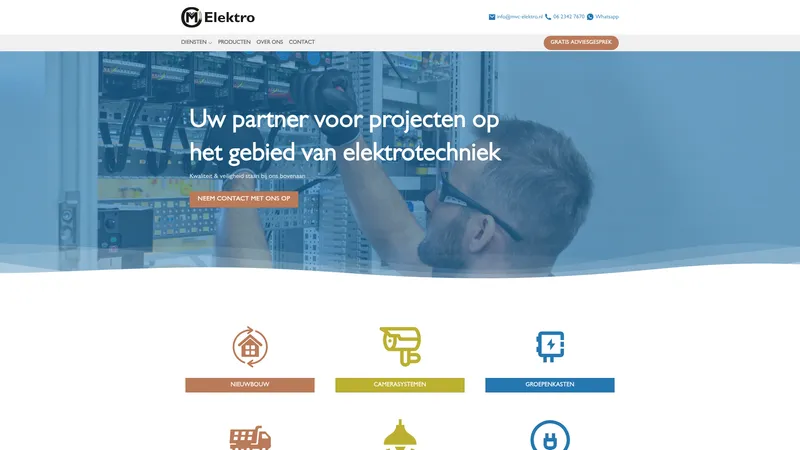 Website van MvC-Elektro