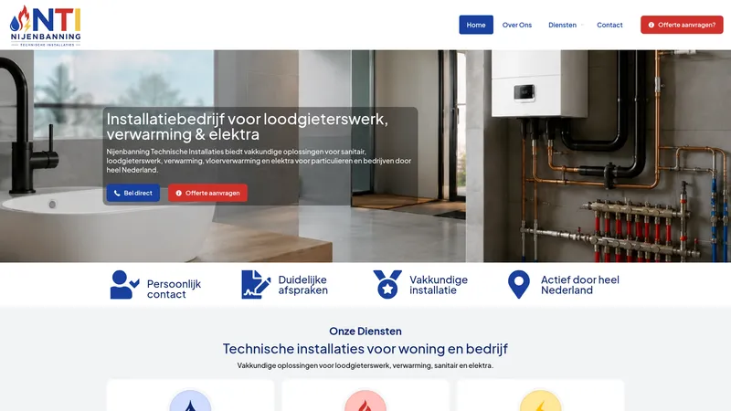 Website van Nijenbanning Installatiebedrijf Leek