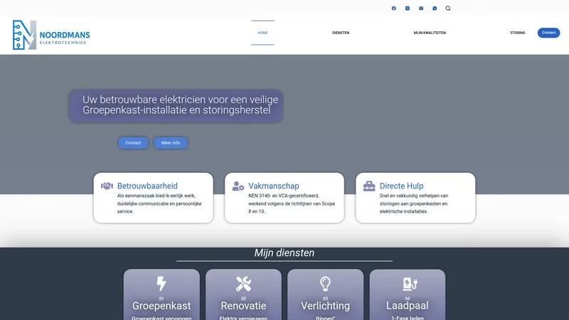 Website van Noordmans-elektrotechniek