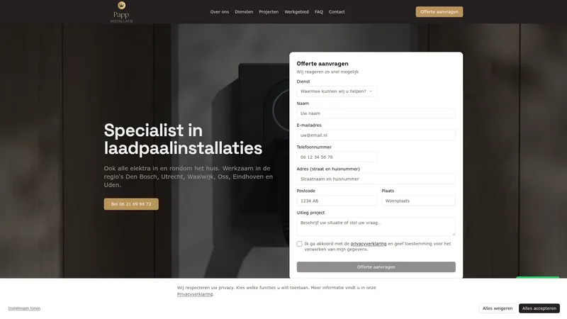 Website van Pappinstallatie ⚡