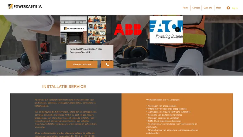 Website van Powerkast B.V.