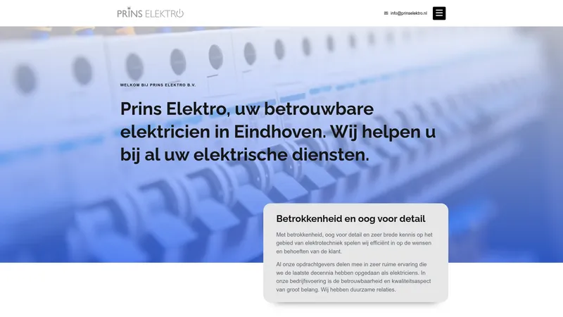 Website van Prins Elektro