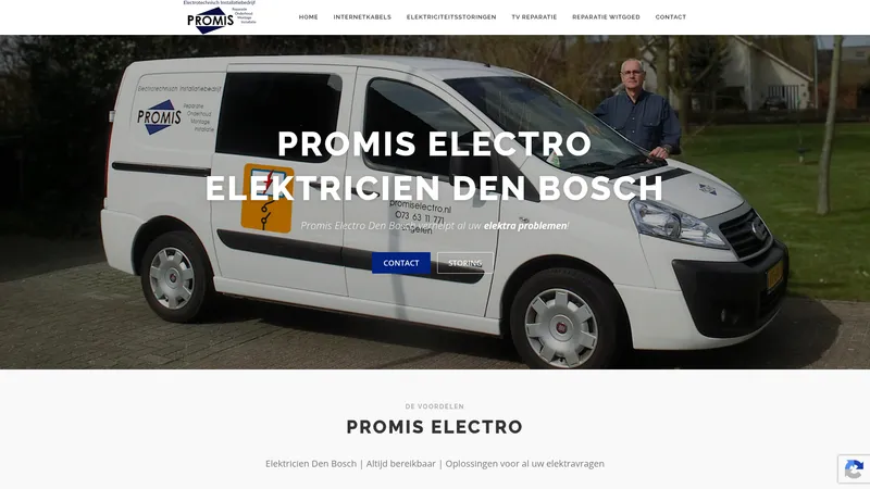 Website van Promis Electro
