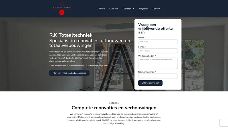 Website van R.K Elektra