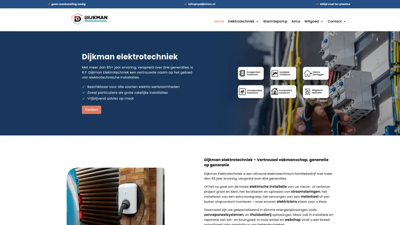 Website van R.P. Dijkman Elektrotechniek