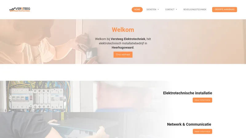 Website van R Versteeg Elektrotechniek