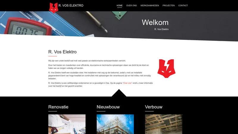 Website van R. Vos Elektro