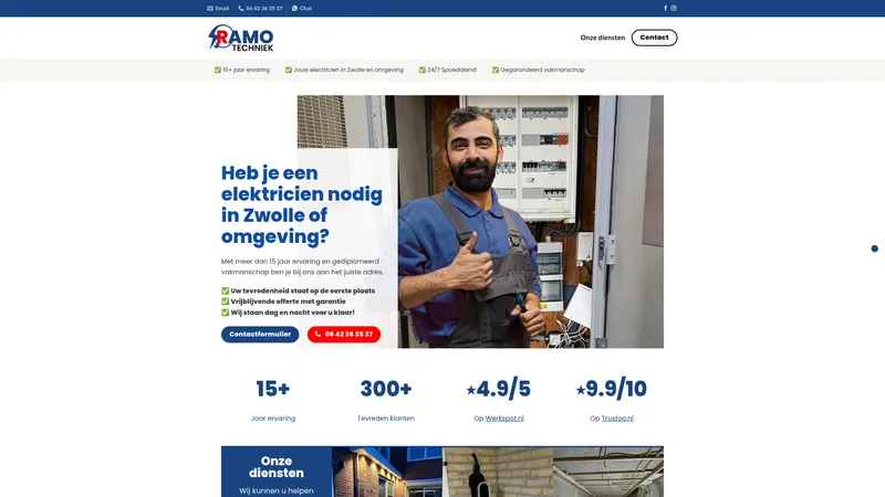 Website van RamoTechniek