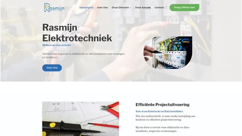 Website van Rasmijn Elektrotechniek