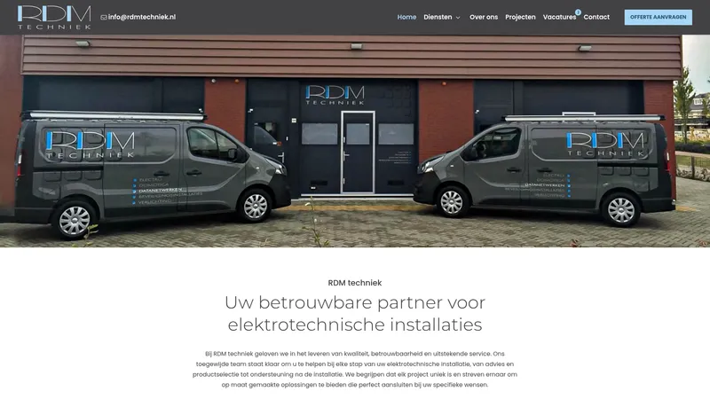 Website van RDM Techniek BV